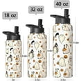 thumbnail image 5 of Halloween Ghost 18oz Water Bottles with Flip Straw & Spout Lid, Cute Spooky Stainless Steel Travel Sport Water Bottle, Holiday Gifts for Women Men (1 PC), 5 of 6