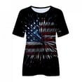 thumbnail image 3 of Jophufed Summer Tops for Women 2025 Summer Casual Fashion Sexy Round-neck Shirt T Short Sleeve Letters Print Tees Tops Blouse Labor Day Sale, 3 of 6