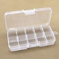 thumbnail image 2 of 10 Grids Clear Plastic Organizer Jewelry Storage Box with Removable Grid Compartment Container for Beads Earrings Necklaces Bracelets Rings and Craft Supplies for Kids, 2 of 3