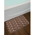 thumbnail image 2 of Cocoa Bath Mat, Hand Drawn Beans Fruit Cocoa Ripening Chocolate Aztec Tradition Kitchen, Plush Bathroom Decor Mat with Non Slip Backing, 29.5" X 17.5", Chocolate and White, by Ambesonne, 2 of 2