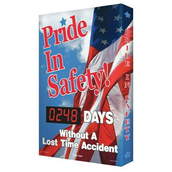 Accuform Electronic Scoreboard,28 in x 20 in,Blue SCK108