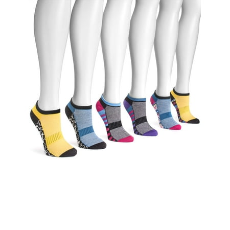 Women's 6 Pair Pack No Show Compression Arch