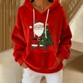 thumbnail image 7 of Roncen Christmas Fleece Hoodies for Women Fuzzy Oversized Hoodie with Pockets Casual Pullover Hooded, 7 of 7