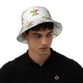 thumbnail image 4 of Fotbe Mardi Gras Carnival1 Sombrero Tipo Pescador con Estampado – Sombrero de Sol de Algodón de Moda para Playa, Golf, Pesca, 4 of 6