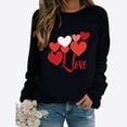 thumbnail image 2 of Amzcrzy Sweat-Shirt pour Femmes Col Rond Manches Longues Chemises de la Saint-Valentin Graphiques Amusants Légers Amples Chandail de Vacances, 2 of 3