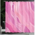 thumbnail image 3 of Ambesonne Pink Shower Curtain, Groovy Lines Pattern Modern, 69"Wx70"L, Magenta Blush Coral, 3 of 4