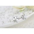 thumbnail image 5 of Pendientes de mujer ZHAOCHENG en plata de ley 925 con forma de aro y flores, 5 of 5