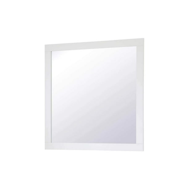 Elegant Decor Aqua square vanity mirror 36 inch in White