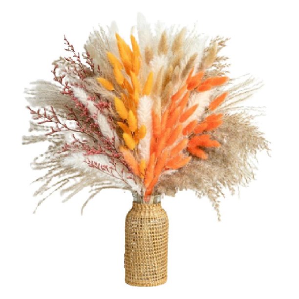 Decoración de otoño Pampas Grass 100 Uds ramo decoración del hogar flores secas de larga duración ramo Reed Rabbit Ta