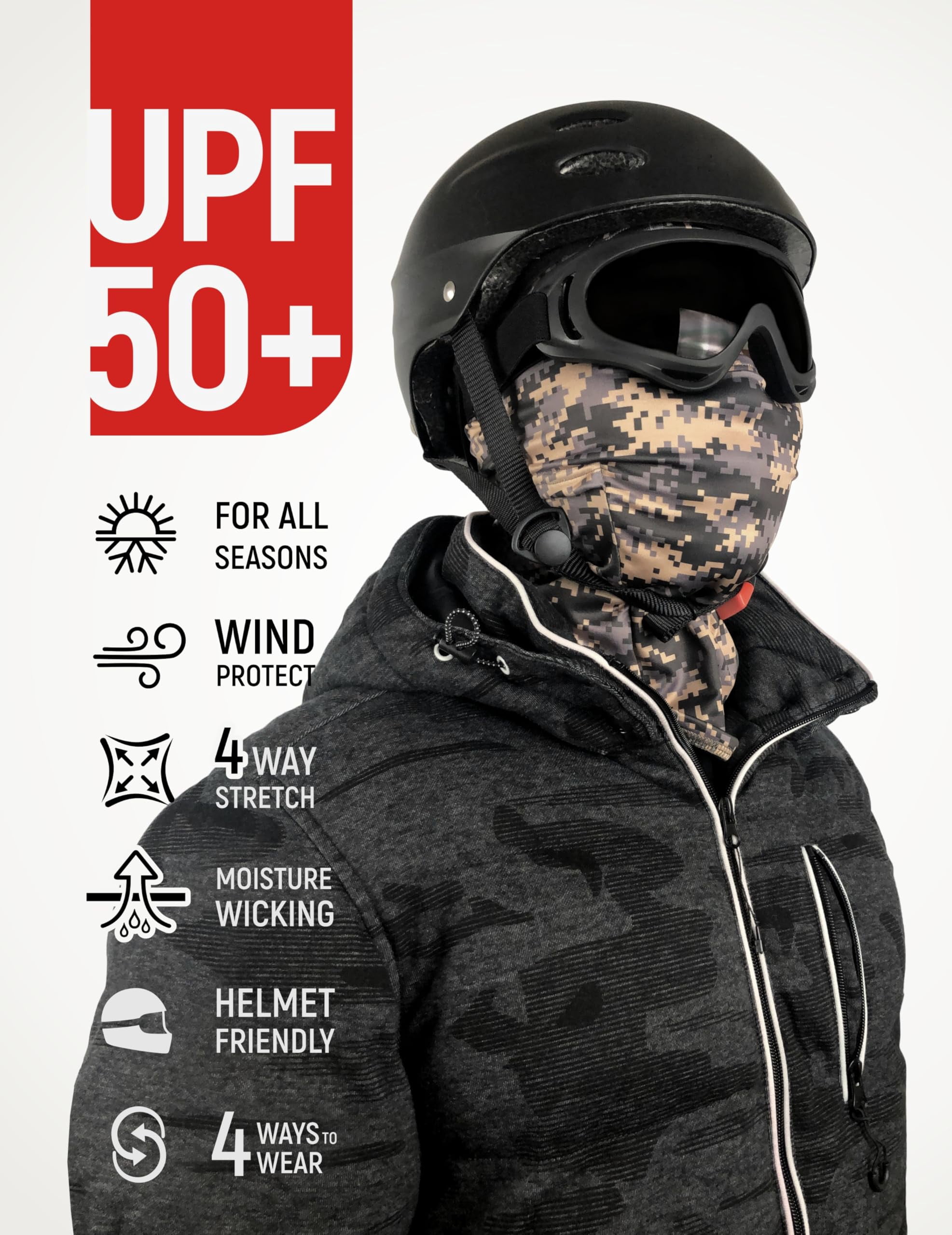 Upf 50+ Balaclava Ski Mask - Windproof For Cold Weather Men Women Snowboard  Sheisty