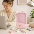 thumbnail image 6 of SUYOLL Pink Cartoon Bear Quilted Mesh Storage Pouch Organizer Cube Portable For Travel Toiletries Organization Saving Space, 6 of 7