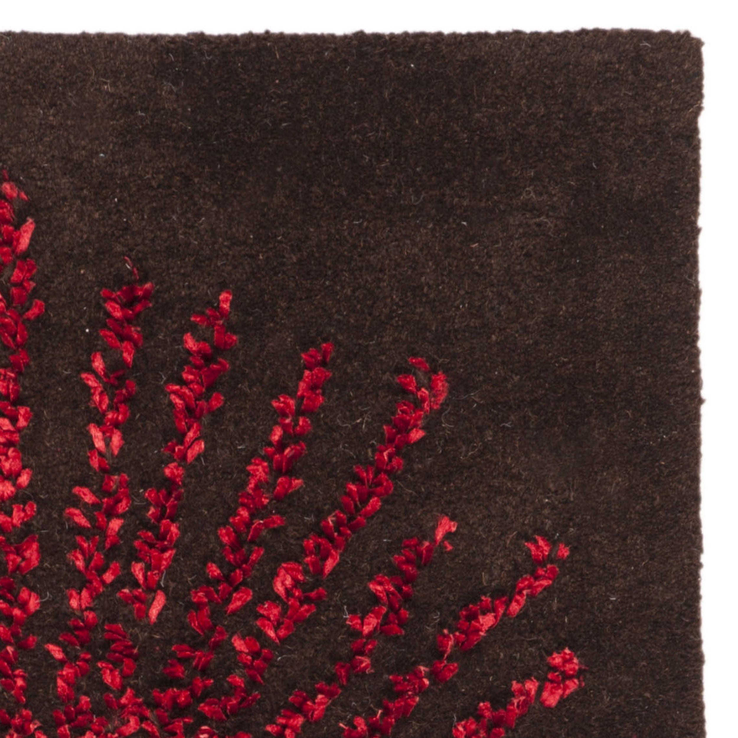 SAFAVIEH Soho Michelle Geometric Area Rug, Brown/Red, 2' x 3'