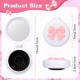thumbnail image 6 of OPALESQUE 12 Pcs White Coquette Bow Mini Hair Brushes Folding Mirror Coquette Detangler Brush Bulk Round Compact Massage Scalp Comb for Purse Women Travel Team Gifts Trendy Stuff Party Favors, 6 of 7