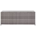 thumbnail image 2 of vidaXL Garden Storage Box Grey 150x50x60 cm Poly Rattan, 2 of 5