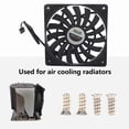thumbnail image 3 of Ventilateur de refroidissement ultra-fin pour ordinateur de bureau F12012 (4 broches, noir), 3 of 4