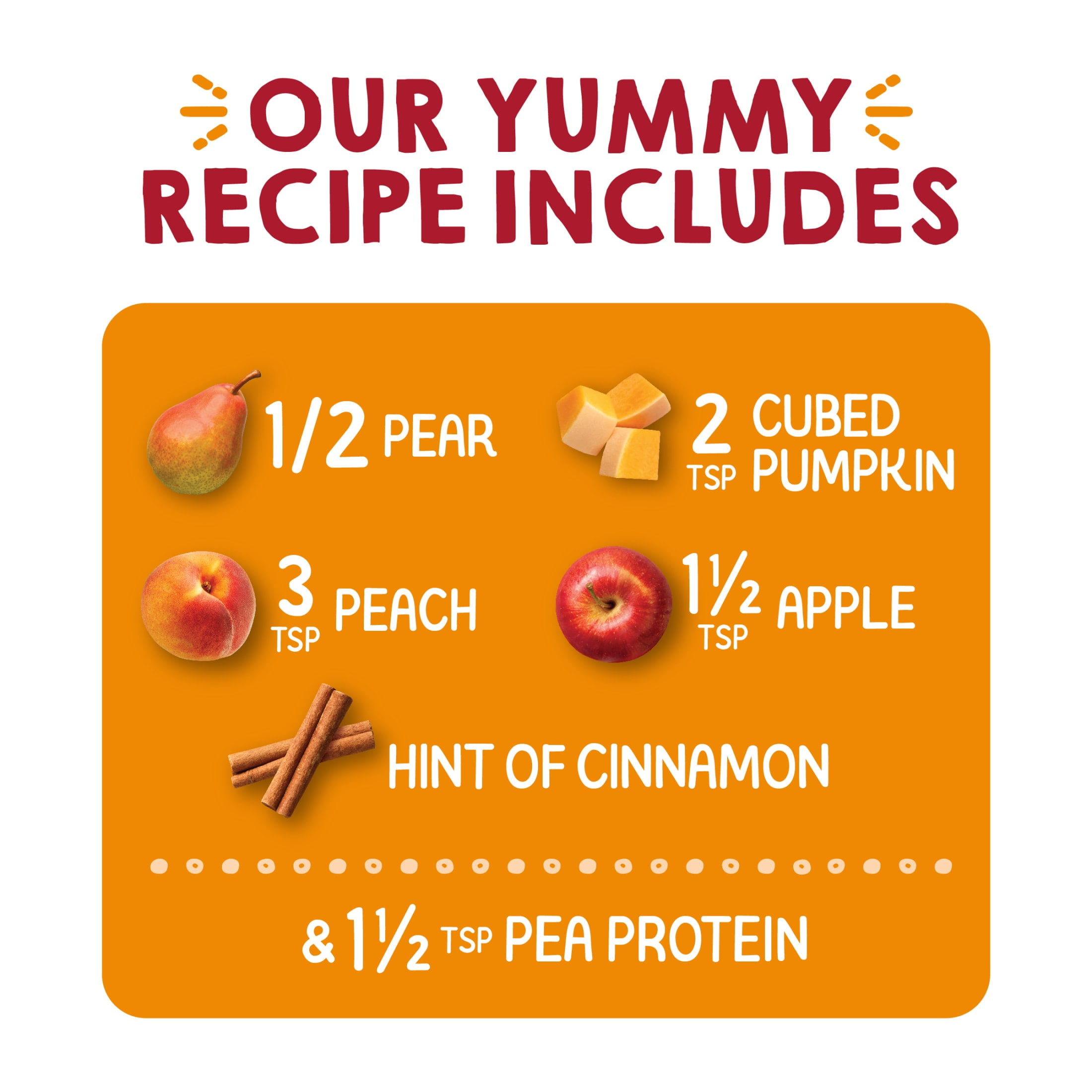 Happt Tot Organics Stage 4 Baby Food Pouch, Gluten Free, Vegan Snack, Fiber & Protein Fruit & Veggie Puree, Apples, Peaches, Pumpkin & Cinnamon, 4 oz.