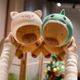 thumbnail image 3 of Capybara Plush Toy Set Simulation Animal Doll Cosplay Costume For Pig Dinosaur Chick Shark 22cm 28cm 38cm, 3 of 7