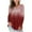 Red, variant on HAiming Womens Plus Size Tunic Tops Gradient Color Long Sleeve V Neck Pullover Shirts Casual Loose Basic Blouse
