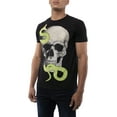 thumbnail image 2 of Men's Rhinestone Graphic T-Shirt, Skull Printed Bling Stone Studded, Slim Fit Casual Tee for Men, 2 of 5