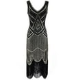 thumbnail image 2 of Gspmoly Robes Grande Taille pour Femmes aux Courbes, Robe Vintage Grande Taille des Années 1920 à Franges, Superbe Robe de Soirée Cocktail, Robes d'Été pour Femmes jusqu'à 70 % de Rabais, 2 of 4