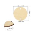 thumbnail image 2 of Wood Circles, 100 Pack Round Wooden Discs with Holes and Rings Unfinished Wooden Circles Blank Wood Rounds, 2 of 6