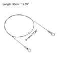 thumbnail image 2 of Unique Bargains 1.5mmx50cm Stainless Steel Lanyard Cable Eyelets Ended Wire Rope 6 Pack, 2 of 5