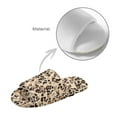 thumbnail image 4 of POLERO Brown Cheetah Print Open Toe House Slippers for Women Men Soft Cotton Indoor Slippers Comfortable Slip On Bedroom Shoes, Size 7.5-8.5, 4 of 7