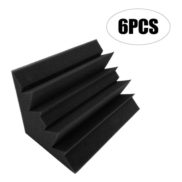 Yeacher 6pcs Recording Soundproof Foam Video Room Sound Noise Insulation Sponge Wall Deadening Tool