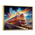 thumbnail image 2 of Designart "modern Background Train" Transportation Floater Framed Wall Art Living Room, 2 of 7