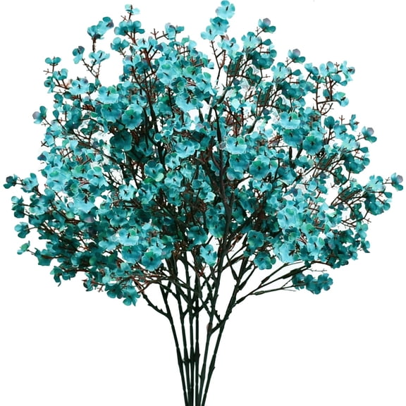Teal Artificial Breath Flowers 6 Bundles Silk Gypsophila with Bendable Stems for Fall Centerpiece Wedding Decor and Table Arrangements