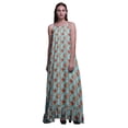 thumbnail image 1 of Bimba Nuisette Bleu Clair à Fleurs et Roses pour Femmes, Robe de Nuit Imprimée à Bretelles Spaghetti, Robe Maxi de Nuit Petite, 1 of 5