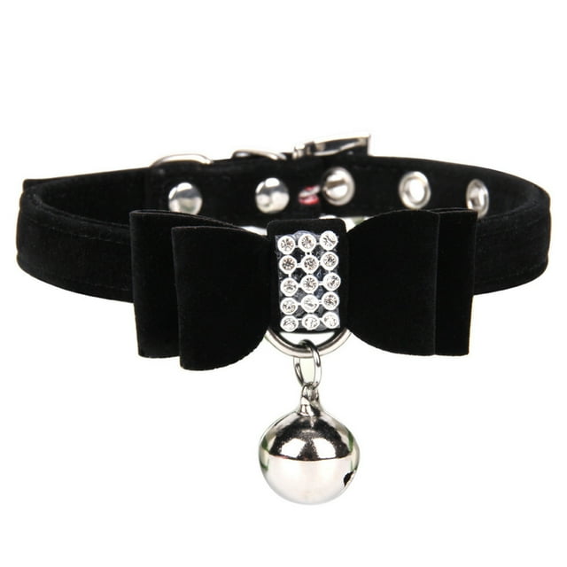 Collier Élégant en Velours avec Corde à Nœud pour Chats et Chiens avec Chaîne Réglable