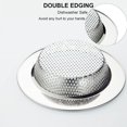 thumbnail image 3 of Kitchen Sink Strainer Stainless Steel, kitchen Sink Drain Strainer，Sink Strainers for Kitchen Sinks with Large Wide Rim 4.5" Diameter (4 PACK), 3 of 5