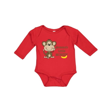 

Inktastic Mommy s Little Monkey Gift Baby Boy or Baby Girl Long Sleeve Bodysuit