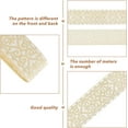 thumbnail image 3 of 1 Roll Ethnic Style Jacquard Ribbon 7.66 Yards 50mm Wide White Golden Embroidery Polyester Ribbons Floral Fabric Trim Ribbon for DIY Clothing Sewing Decorations, 3 of 9