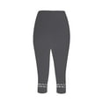 thumbnail image 4 of Women's Cropped Yoga Pants - Mesh Panel Workout Leggings, Stretchy Compression Capris (S-XXXL, 10 Colors) | Yubnlvae (Grey | XXL), 4 of 6