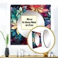 thumbnail image 3 of Designart "Chrysanthemum Moroccan Illusion" Floral Square Mirror For Wall Decor - Large Multicolor Square Printed Wall Mirror Art - Square Cottage Mirror - Wall Mounted Square Large Mirror, 3 of 5