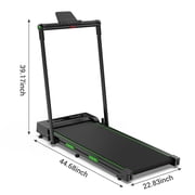 2 in 1 Walking Pad for Home/Office,Folding Treadmill 2.5HP,COFUNOK Under Desk Treadmill with Remote,0.6-7.6mph