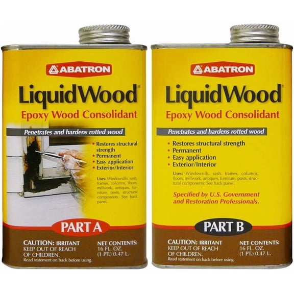 Abatron LiquidWood 2-Parts Epoxy Wood Hardener & Consolidant Resin