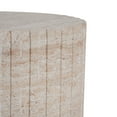 thumbnail image 6 of Christopher Knight Home Elegant 15.75" Outdoor Lightweight Concrete Round Side Table, Travertine Finish, 6 of 9