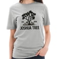 thumbnail image 3 of Joshua Tree Logo Graphic Design Ring Spun Combed Cotton Short Sleeve Deluxe Jersey T-Shirt - Heather Grey 2XL, 3 of 4