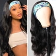 thumbnail image 1 of DOPI Human Hair Wigs For Women Black Color Natural Lace Hair European And American Wig Long Curling Mechanism Chemical Fibe, 1 of 5