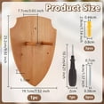 thumbnail image 2 of Wooden Sword Shield 9.9x7.5x3 Inch Wall Mount Sword Plaque Swords Hanger for Wall Wood Display Plaque with Hardware for Home Decor Wall Display, 2 of 5