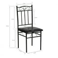thumbnail image 3 of Highsound Dinning Table Set, Wood and Metal Frame Dinning kitchen Table Set with 6 Chairs, 3 of 10