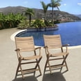 thumbnail image 3 of Amazonia Teak Boynton 8-Person Teak Patio Dining Set With Folding Chairs, 3 of 5