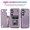 thumbnail image 2 of Dteck Embossed Flower Pattern Wallet Case for Samsung Galaxy A14 5G Magnetic Leather Card Slots Women Girl Case Shockproof Kickstand Flip Cover for Galaxy A14 5G,Purple, 2 of 7