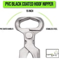 thumbnail image 2 of Professional 15” Hoof Nipper Farrier Tool – Heavy Duty Dull Finish Nipper with Black PVC Covered Handles, Precision Trimming & Hoof Care Tool for Farriers, 2 of 4