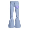 thumbnail image 4 of Girls Uniform Pants Size12 Flare Dress Pants Flare Pants High Waisted School Uniform Pant Bell Bottom Leggings with Pockets Back To School ClothesBlue, 4 of 4