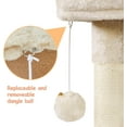 thumbnail image 5 of PetFurnishn Multilevel Cat Tree Cat Scratching Posts Cat Houses and Condos with Condo & Nest & Platform & Basket for Indoor Cats and Kittens Play & Rest as Activity Center 33in, Beige, 5 of 10