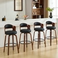 thumbnail image 3 of TEWLOSS 26" Bar Stools Swivel with Thick Cushion, Set of 4 Counter Height Stools for Kitchen Island Dining, Black, 3 of 9